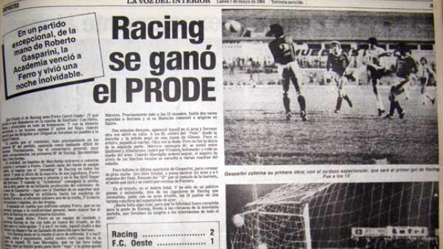 “Prode”: cuando Racing de Córdoba del 84 se jugó mucho más que los puntos