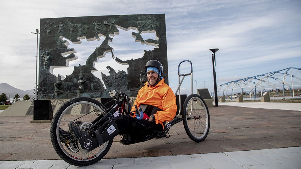 Logró cruzar Los Andes con una bicicleta adaptada: «Hay que derribar muros mentales»