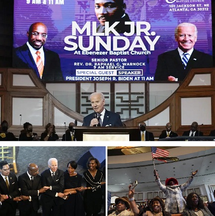 Biden conmemoró el 94 aniversario del nacimiento de Martin Luther King, su «héroe político» y su legado “nos muestran la manera y debemos prestarle atención”