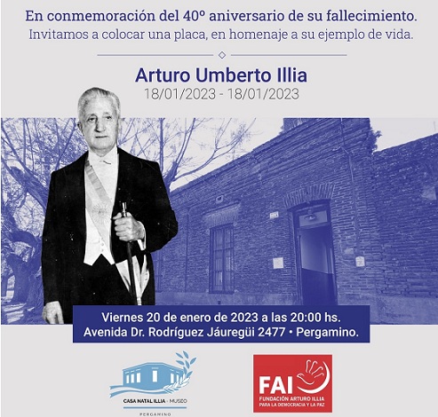 En Pergamino realizaran homenaje al ex presidente radical Arturo Illia a 40 aos de su fallecimiento 