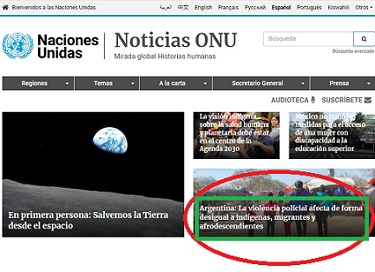 La ONU denunció que en Argentina, «la violencia policial afecta de forma desigual a indígenas, migrantes y afrodescendientes»