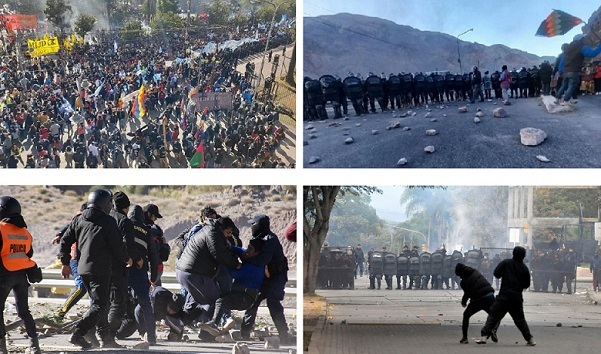 Jujuy: Violenta represión ante protesta social con 170 heridos y 68 presos tras sanción y jura de reforma de Constitución provincial