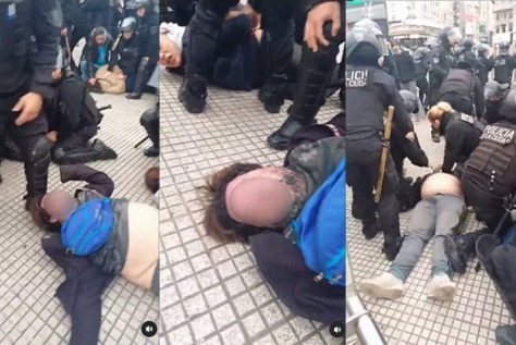 BRUTAL!!! CABA: Un muerto tras la represión de la Policía de la Ciudad a un pequeño grupo de manifestantes en el Obelisco