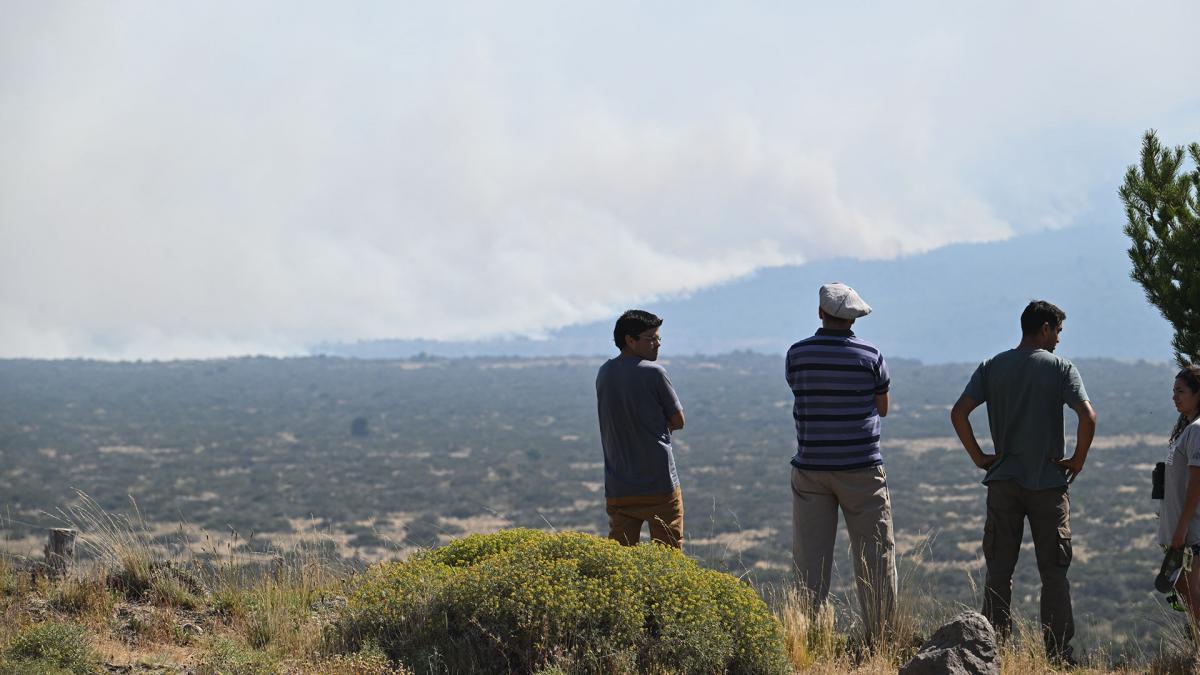 El descenso de temperatura alivia el trabajo de los brigadistas en el Parque Nacional Los Alerces