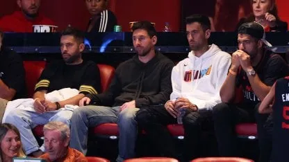 Messi fue a ver la NBA en Miami