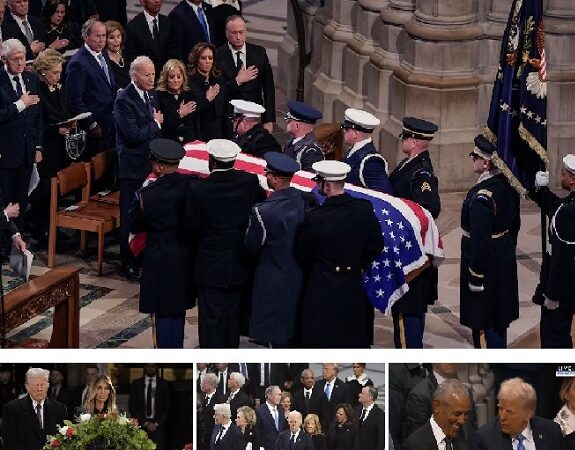 Funeral de Jimmy Carter reunió a 5 presidentes de EEUU en su honor: Trump, Clinton, Obama, Bush y Biden dejaron de lado sus as disputas, agravios y enemistades en un momento reverencial al muerto