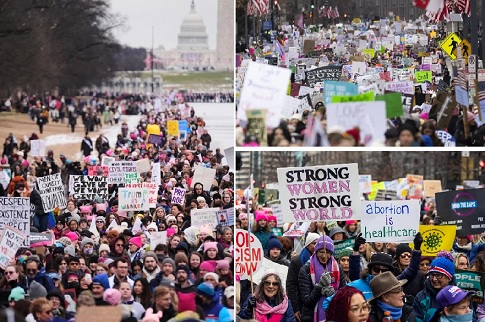 EEUU: Miles de norteamericanos y norteamericanas se manifestaron contra Trump en  Washington, Nueva York y otras 300 ciudades