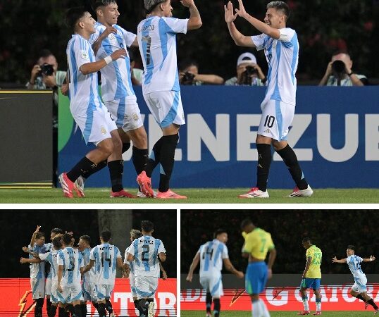 La Selección argentina Sub 20 le ganó 6 a 0 a Brasil en el debut por el Sudamericano que se juega en Venezuela