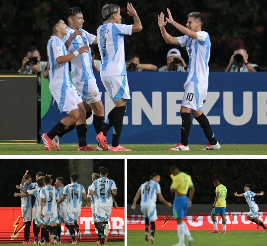 La Selección argentina Sub 20 le ganó 6 a 0 a Brasil en el debut por el Sudamericano que se juega en Venezuela