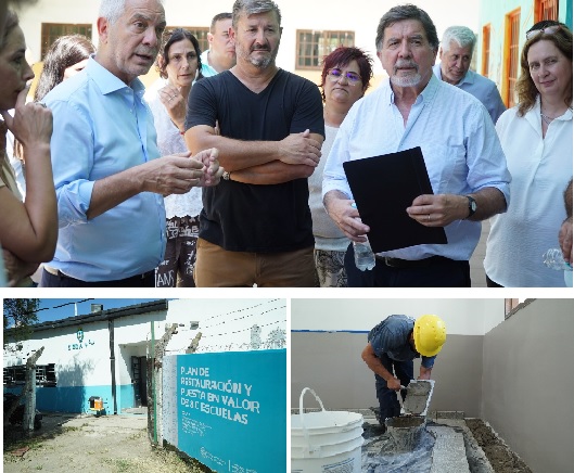 Municipio y Provincia avanzan con obras de infraestructura en escuelas platenses