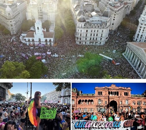 Un millón de personas acompañaron al colectivo LGTBIQ+ en la “Marcha Federal del Orgullo Antifascista y Antirracista” a Plaza de Mayo   