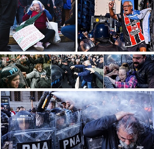 El Episcopado Argentino repudió la represión a los jubilados en las marchas de los miércoles y pidió «dialogo» para mejorar los haberes y «resolver su delicada situación»