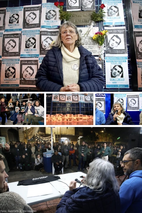 ¿DÓNDE ESTÁ? Miguel Bru´a 32 años de su desaparición se realizó una vigilia en la Comisaría Novena de La Plata