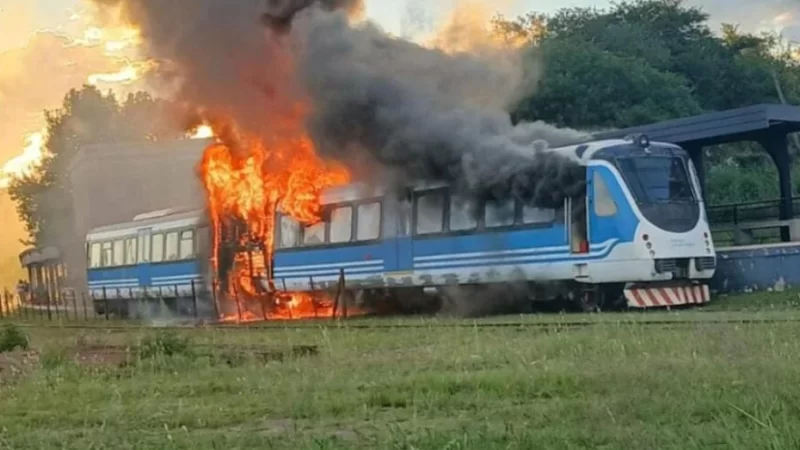 Se incendió el Tren de las Sierras en Córdoba