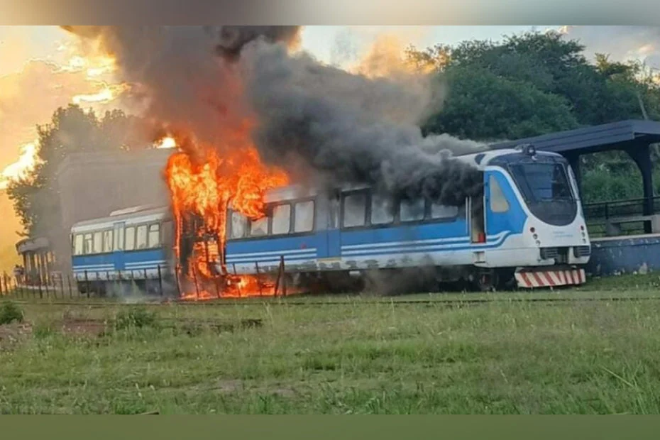 Se incendió el Tren de las Sierras en Córdoba