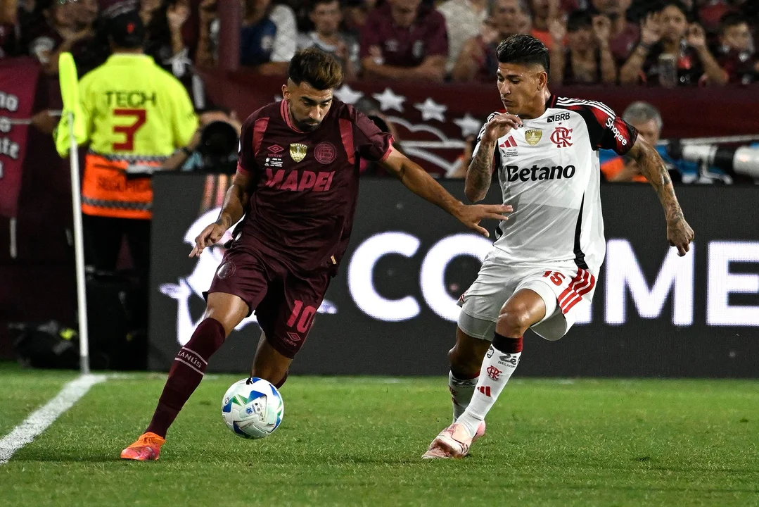 Lanús le ganó a Flamengo en la ida de la Recopa Sudamericana