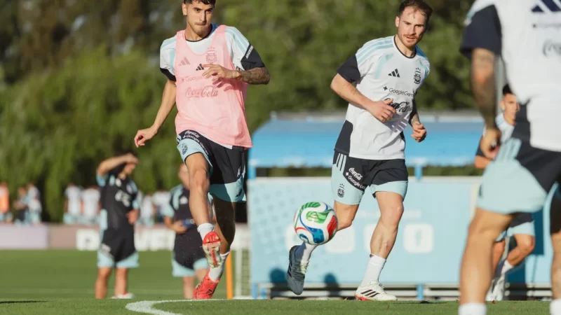 La Selección argentina tuvo su primer entrenamiento previo a la fecha FIFA
