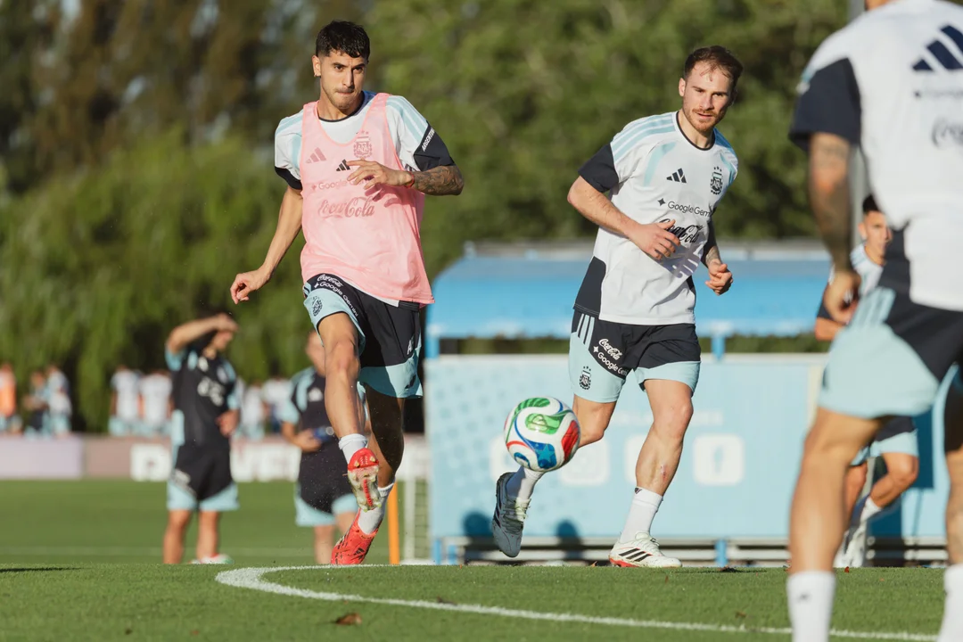 La Selección argentina tuvo su primer entrenamiento previo a la fecha FIFA