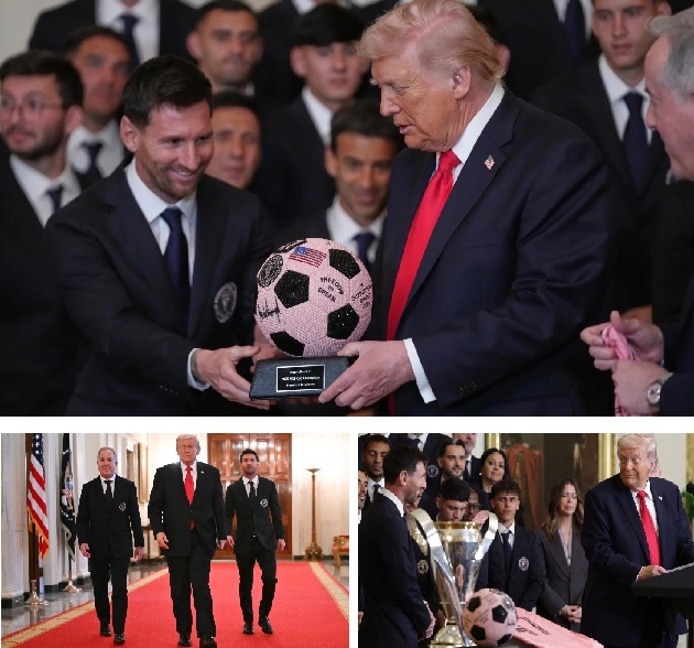 Lionel Messi y el Inter de Miami fueron agasajados por el presidente Donald Trump en la Casa Blanca por el título de la Copa de la MLS
