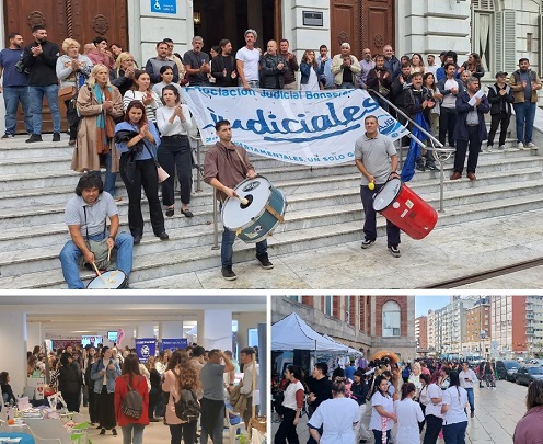 Judiciales bonaerenses realizaron una jornada de protesta en toda la provincia con fuertes reclamos a la Suprema Corte 