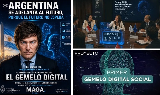 «Gemelo Digital de Milei una herramienta de IA para el control ciudadano disfrazada de política social