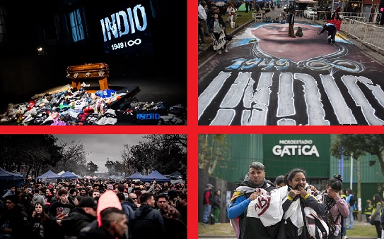 Adiós al Indio Solari: Más de 65 cuadras de fila para despedirlo en velatorio popular y masivo en Avellaneda