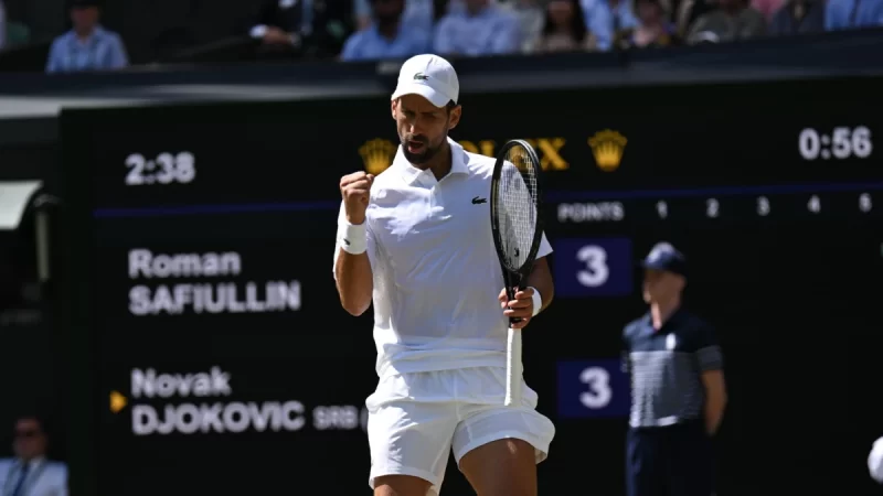 Novak Djokovic se metio en semifinales de Wimbledon