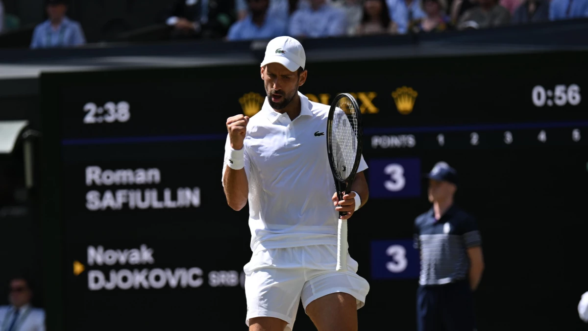 Novak Djokovic se metio en semifinales de Wimbledon