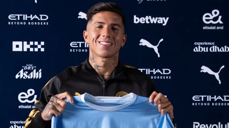 Enzo Fernández fue presentado en el Manchester City