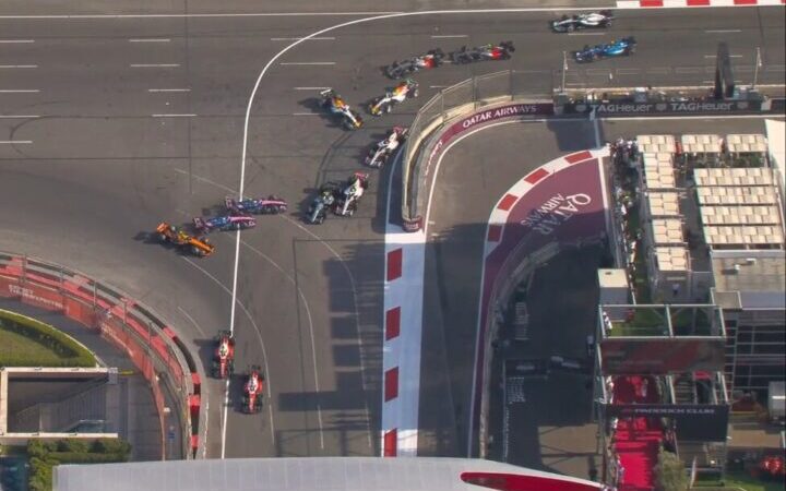 Colapinto genero un fuerte choque en el GP de Azerbaiyán