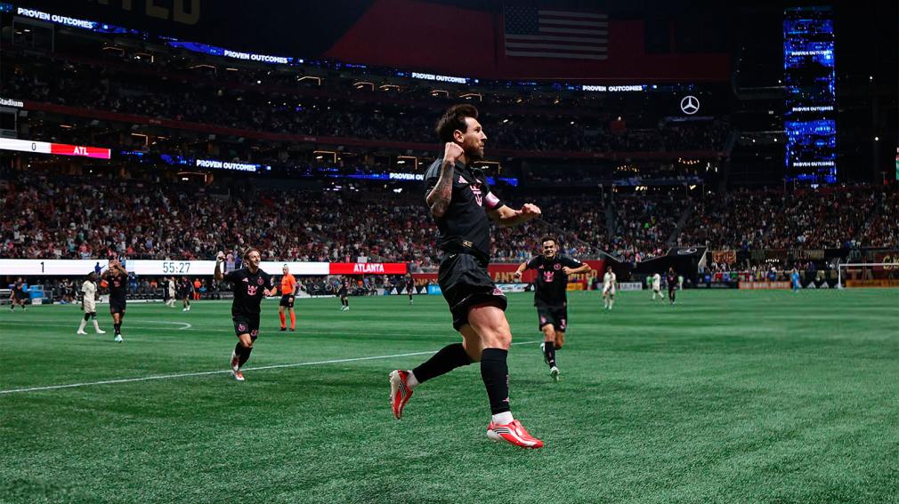 Messi marcó dos goles en el triunfo de Inter Miami sobre Atlanta