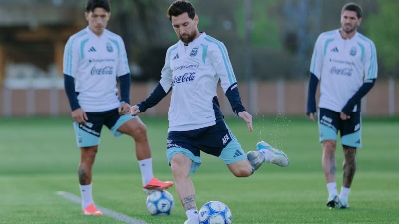 Último entrenamiento de Messi con la Selección