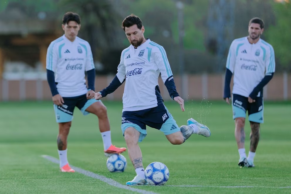 Último entrenamiento de Messi con la Selección